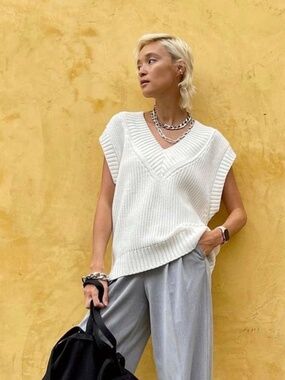 White Cotton Vest